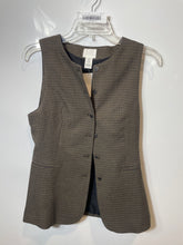 Load image into Gallery viewer, H&M Womens Brown Plaid Back Vented Single Breasted Six-Button Vest Size S W/ Tag
