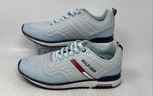 Load image into Gallery viewer, Tommy Hilfiger Mens Vion White Light Blue Red Lace-Up Sneaker Shoes Size 8.5