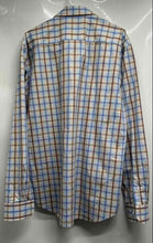 Load image into Gallery viewer, Bugatchi Mens Blue White Plaid Long Sleeve Shaped Fit Button-Up Shirt Size XL