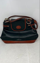 Load image into Gallery viewer, Club Royal Hunter Womens Dark Green And Brown Trim Leather Shoulder Bag Purse