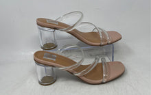Load image into Gallery viewer, Dolce Vita Womens Nude Clear Open Toe Slip-On Block Slide Sandals Size 9