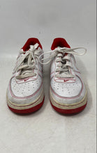 Load image into Gallery viewer, Nike Kids Air Force 1 Low White And Red Leather Lace-Up Sneakers Shoes Size 5.5Y