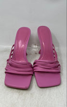 Load image into Gallery viewer, Zara Womens Pink Open Toe Slip-On Stiletto Heel Strappy Sandals Size EUR 40