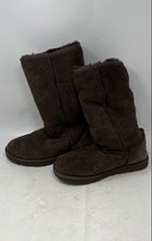 Load image into Gallery viewer, UGG Womens Classic Tall 5815 Brown Suede Pull-On Mid Calf Winter Boots Size 7