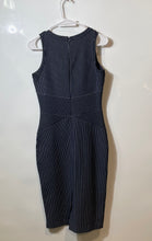 Load image into Gallery viewer, Michael Kors Womens Black White Striped Sleeveless Sheath Dress Size 4