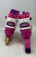 Load image into Gallery viewer, Roller Derby Girls Harmony White Pink Adjustable Strap Inline Skates Size 3-6