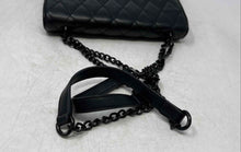 Load image into Gallery viewer, Aldo Womens Black Quilted Inner Pockets Chain Strap Flap Crossbody Handbag