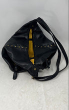 Load image into Gallery viewer, Nine West Womens Black Leather Studded Inner Pocket Zipper Sling Bag