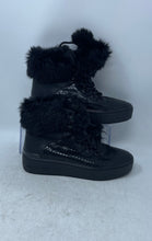 Load image into Gallery viewer, Michael Kors Womens Kyle Black Snakeskin Print Leather Lace-Up Hiker Boots Sz 6M