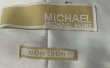 Load image into Gallery viewer, Michael Kors Mens White Cotton Long Sleeve Non-Iron Dress Shirt Size 17 34/35