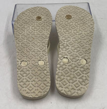 Load image into Gallery viewer, Authentic Tory Burch Womens White Yellow Floral Flat Flip Flop Sandals Size 5M