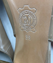 Load image into Gallery viewer, Goveci Womens Beige Peep Toe Adjustable Strap Block Slingback Heels Size EUR 38