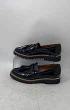 Load image into Gallery viewer, Franco Sarto Womens Carolynn Black Leather Tasseled Loafer Shoes Size 7.5
