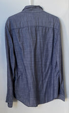 Load image into Gallery viewer, Calvin Klein Jeans Mens Blue Roll-Tab Sleeve Front Pockets Button-Up Shirt Sz L