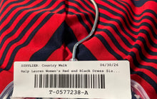 Load image into Gallery viewer, Lauren Ralph Lauren Womens Red Black Striped Spaghetti Strap Maxi Dress Size 8P