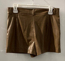 Load image into Gallery viewer, Zara Womens Brown Flat Front Slash Pockets Chino Shorts Size Large