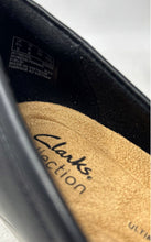 Load image into Gallery viewer, Clarks Womens Emily2 Black Leather Round Toe Slip-On Block Pump Heels Size 8M