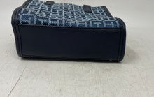 Load image into Gallery viewer, Tommy Hilfiger Womens Dark Blue Monogram Shoulder Strap Mini Tote Handbag