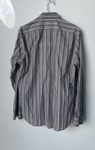 Load image into Gallery viewer, Boss Hugo Boss Mens Green Multiple Striped Long Sleeve Button-Up Shirt Size M