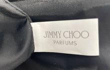 Load image into Gallery viewer, Jimmy Choo Parfums Womens Black Silver Tone Glitter Velvet Tote Handbag
