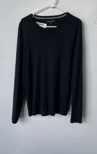 Load image into Gallery viewer, Banana Republic Mens Black Long Sleeve Crew Neck Pullover T-Shirt Size M