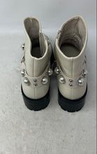 Load image into Gallery viewer, Karl Lagerfeld Womens Pixie White Leather Round Toe Motorcycle Boots Size 8 M