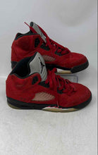 Load image into Gallery viewer, Nike Boys Air Jordan 5 Retro Red Suede Lace-Up Low Top Sneaker Shoes Size 6Y
