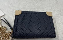 Load image into Gallery viewer, Jessica Simpson Womens Black Leather Detachable Chain Zip-Around Wallet With Tag