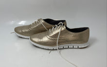 Load image into Gallery viewer, Cole Haan Womens Zerogrand Gold-Tone Leather Lace-Up Wingtip Oxford Shoes Sz 7 B