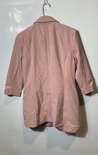 Load image into Gallery viewer, INC International Concepts Womens Pink Ruched 3/4 Sleeve Notch Lapel Blazer Sz M