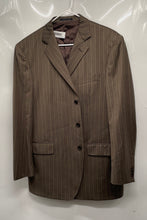 Load image into Gallery viewer, Lubiam Mens Brown Long Sleeve Single-Breasted Three-Button Blazer Size 44R