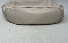 Load image into Gallery viewer, Michael Kors Womens Cream Pebbled Leather Tassel Double Handle Shoulder Purse