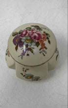 Load image into Gallery viewer, Lefton Multicolor Floral Print Engraved Hinged Lock Lidded Trinket Box