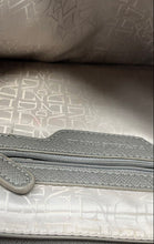 Load image into Gallery viewer, Danielle Nicole Womens Gray Pebbled Leather Chain Strap Envelope Clutch Handbag