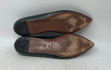 Load image into Gallery viewer, Brooks Brothers Womens Green Leather Pointed Toe Slip-On Ballet Shoes Size 10