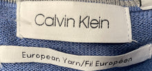 Load image into Gallery viewer, Calvin Klein Mens Blue Knitted Long Sleeve V-Neck Pullover Sweater Size L W/ Tag