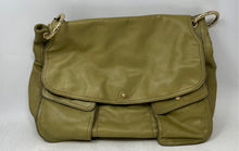 Load image into Gallery viewer, Antonio Melani Womens Green Leather Inner Outer Pockets Stitching Shoulder Bag