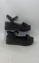 Load image into Gallery viewer, Michael Kors Womens Marlon Flatform Black Brown Wedge Ankle Strap Sandals 8.5M
