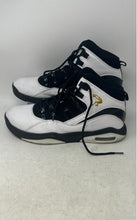 Load image into Gallery viewer, Shaq Mens Full Press White Black Leather Lace-Up Mid Top Basketball Shoes 8.5M