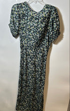 Load image into Gallery viewer, A New Day Womens Multicolor Floral V-Neck Puff Sleeve Midi Shift Dress Size M