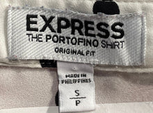 Load image into Gallery viewer, Express Womens The Portofino White And Black Polka Dot Button-Up Shirt Size S/P