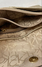 Load image into Gallery viewer, Calvin Klein Womens Golden Signature Embossed Adjustable Strap Crossbody Bag