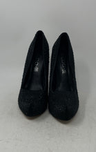 Load image into Gallery viewer, Aldo Womens Black Rhinestone Round Toe Slip-On High Stiletto Pump Heels Size 6