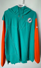 Load image into Gallery viewer, Nike Mens Aqua Orange Miami Dolphins Long Sleeve Quarter-Zip NFL Hoodie Size XXL
