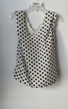 Load image into Gallery viewer, Express Womens Black & White Polka Dot Print Sleeveless Blouse Top Size M