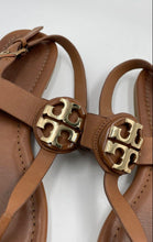 Load image into Gallery viewer, Authentic Tory Burch Womens Brown Leather Thong Sandals Size 8M Worn Damaged
