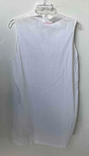 Load image into Gallery viewer, Oscar De La Renta Womens Cream Floral Cotton Sleeveless Button-Up Shirt Size L