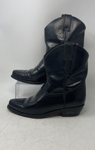 Load image into Gallery viewer, Boterine Mens Black Leather Pull-On Almond Toe Ankle Boots Size 11