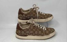 Load image into Gallery viewer, Coach Womens Clip G4967 Brown Canvas Lace-Up Low Top Sneaker Shoes Size 7B