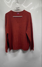 Load image into Gallery viewer, Vince Camuto Womens Brown Knitted Long Sleeve V-Neck Pullover Sweater Size L